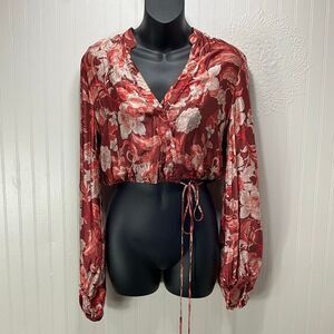 ZARA Long Sleeve Crop Blouse